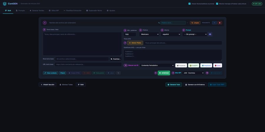 ContGEN — Generador de Artículos SEO con Inteligencia Artificial
